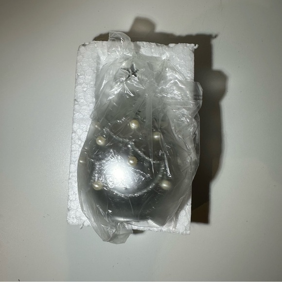 NIB  vintage Glass Angel with pearl ornament - Picture 4 of 6